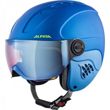 Obrázek Dětská helma ALPINA CARAT LE VISOR A9084 - blue/neon yellow matt 18/19