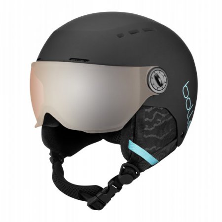 Obrázek Dětská helma BOLLÉ QUIZ VISOR JR Matte Black & Blue 21/22