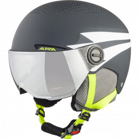 Obrázek Dětská helma ALPINA ZUPO VISOR Q-LITE A9229 Charcoal-Neon Matt 22/23