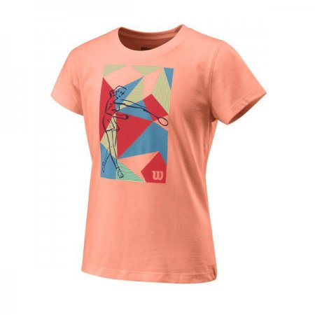Obrázek Dívčí triko WILSON G PRISM PLAY TECH TEE Papay WRA782102