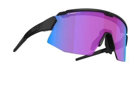 Obrázek Brýle BLIZ ACTIVE BREEZE SMALL NANO OPTICS Matt Black w Nordic Light Begonia - Violet w Blue Multi + Brown w Silver Mirror 52212-14N