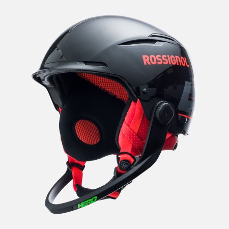 Obrázek Helma ROSSIGNOL HERO SLALOM IMPACTS (with chinguard) - Black RKLH105 23/24