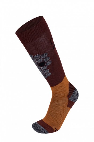 Obrázek Lyžařské ponožky BRBL GLACIER 2 Dark red/Orange/Black 14275