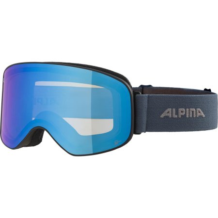 Obrázek Lyžařské brýle ALPINA SLOPE Q-Lite Black-Dirt Blue Matt /  Mirror Blue A7293.8.11 23/24