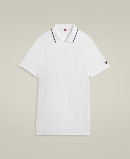 Obrázek Pánské tenisové triko WILSON M TEAM SEAMLESS POLO 2.0 White WM00286411WTA 2024